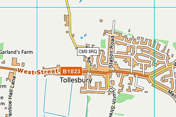 CM9 8RQ map - OS VectorMap District (Ordnance Survey) CM9 8RQ map - OS VectorMap District (Ordnance Survey)