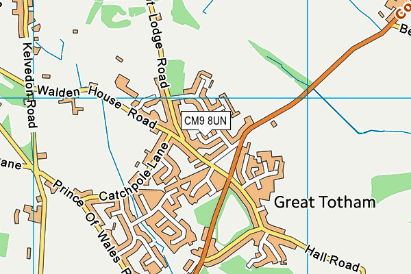 CM9 8UN map - OS VectorMap District (Ordnance Survey) CM9 8UN map - OS VectorMap District (Ordnance Survey)