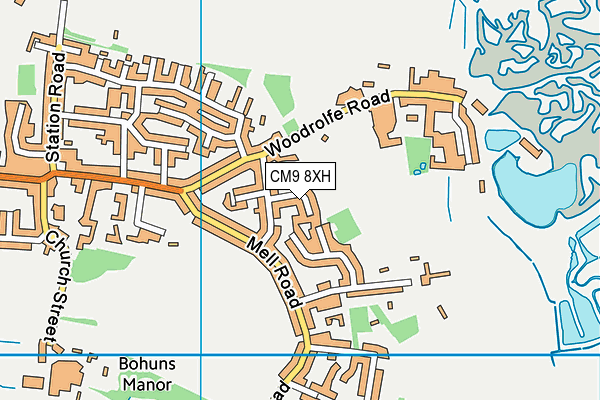 CM9 8XH map - OS VectorMap District (Ordnance Survey) CM9 8XH map - OS VectorMap District (Ordnance Survey)