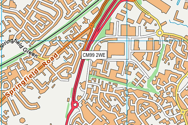 CM99 2WE map - OS VectorMap District (Ordnance Survey) CM99 2WE map - OS VectorMap District (Ordnance Survey)