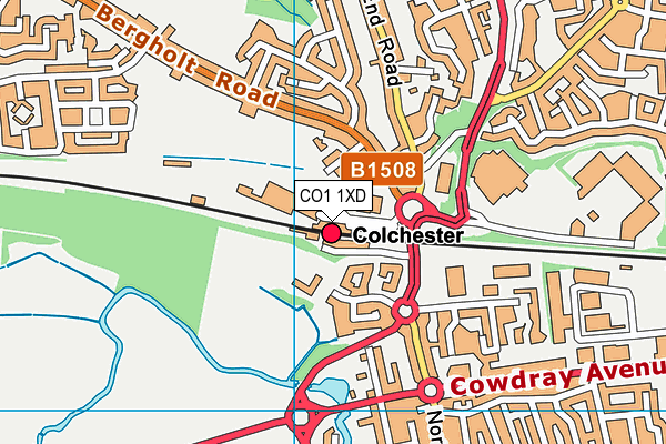 CO1 1XD map - OS VectorMap District (Ordnance Survey)