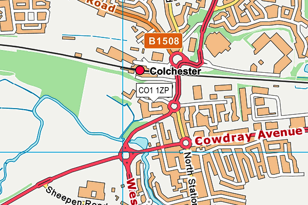 CO1 1ZP map - OS VectorMap District (Ordnance Survey)