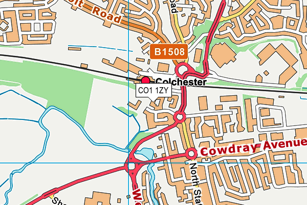 CO1 1ZY map - OS VectorMap District (Ordnance Survey) CO1 1ZY map - OS VectorMap District (Ordnance Survey)