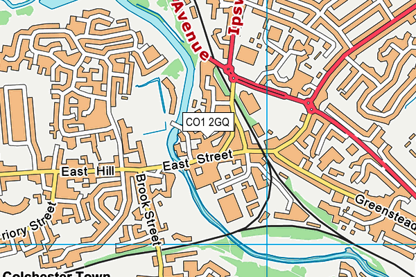 CO1 2GQ map - OS VectorMap District (Ordnance Survey) CO1 2GQ map - OS VectorMap District (Ordnance Survey)