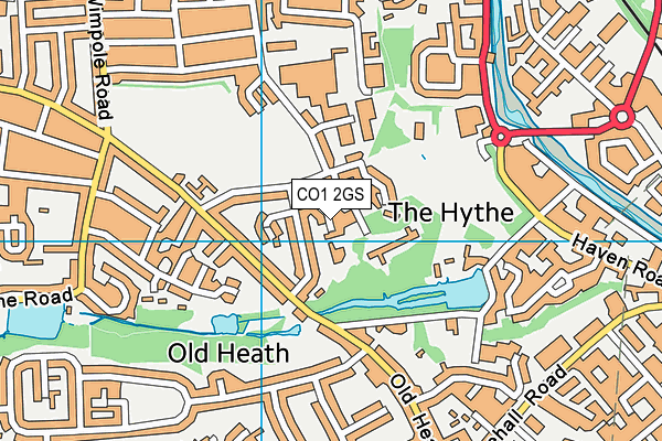 CO1 2GS map - OS VectorMap District (Ordnance Survey) CO1 2GS map - OS VectorMap District (Ordnance Survey)