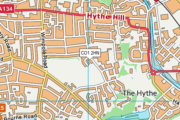 CO1 2HN map - OS VectorMap District (Ordnance Survey)