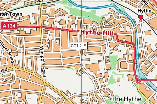 CO1 2JE map - OS VectorMap District (Ordnance Survey)