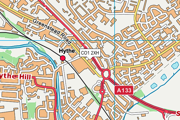 CO1 2XH map - OS VectorMap District (Ordnance Survey)
