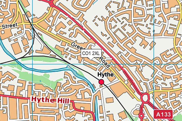 CO1 2XL map - OS VectorMap District (Ordnance Survey)