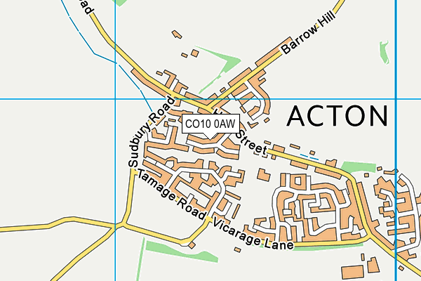 CO10 0AW map - OS VectorMap District (Ordnance Survey) CO10 0AW map - OS VectorMap District (Ordnance Survey)