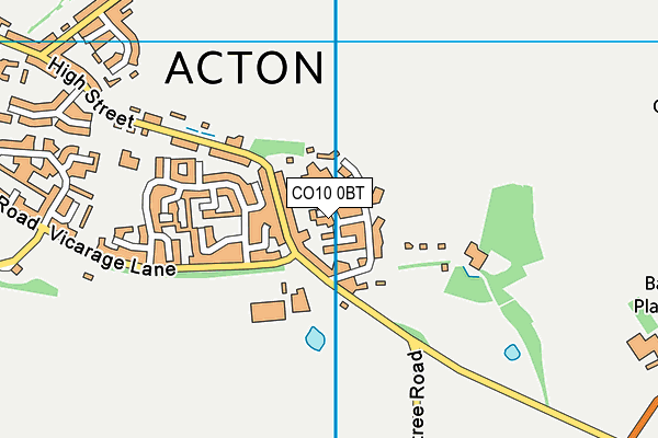 CO10 0BT map - OS VectorMap District (Ordnance Survey) CO10 0BT map - OS VectorMap District (Ordnance Survey)