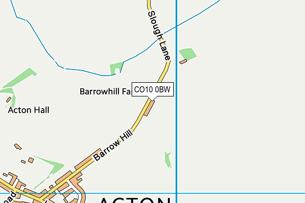 CO10 0BW map - OS VectorMap District (Ordnance Survey)