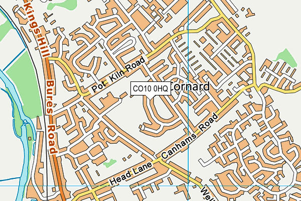 CO10 0HQ map - OS VectorMap District (Ordnance Survey)