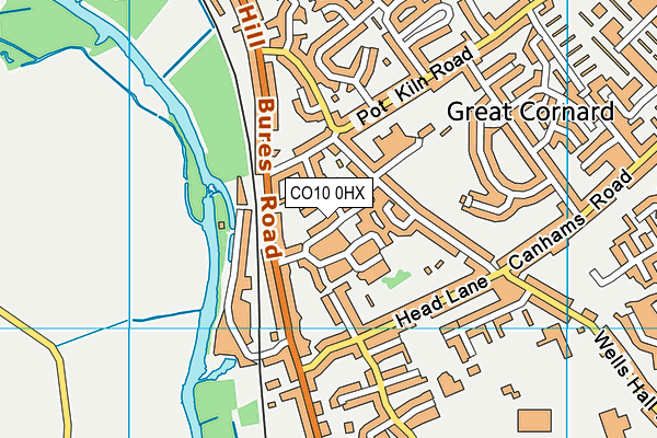 CO10 0HX map - OS VectorMap District (Ordnance Survey) CO10 0HX map - OS VectorMap District (Ordnance Survey)
