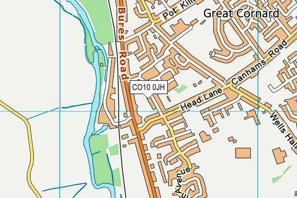 CO10 0JH map - OS VectorMap District (Ordnance Survey) CO10 0JH map - OS VectorMap District (Ordnance Survey)
