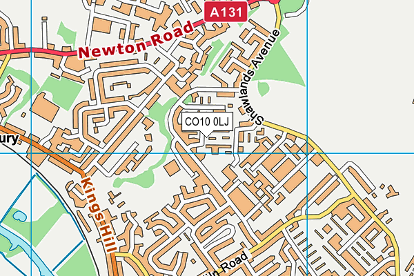 CO10 0LJ map - OS VectorMap District (Ordnance Survey)