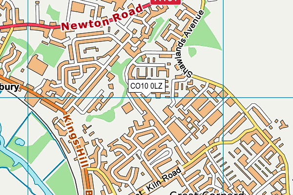 CO10 0LZ map - OS VectorMap District (Ordnance Survey)