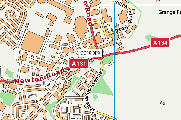 CO10 0PX map - OS VectorMap District (Ordnance Survey) CO10 0PX map - OS VectorMap District (Ordnance Survey)