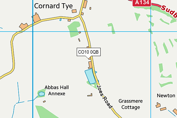 CO10 0QB map - OS VectorMap District (Ordnance Survey)