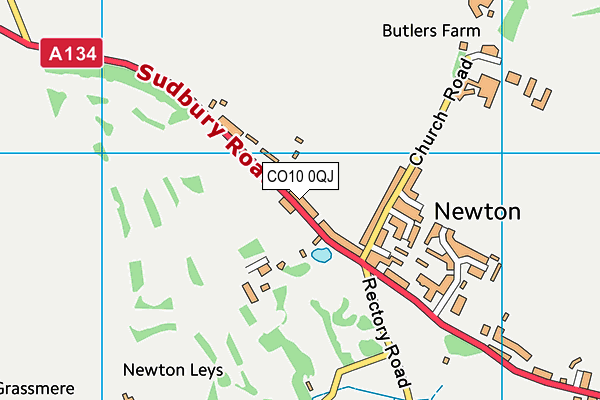 CO10 0QJ map - OS VectorMap District (Ordnance Survey) CO10 0QJ map - OS VectorMap District (Ordnance Survey)