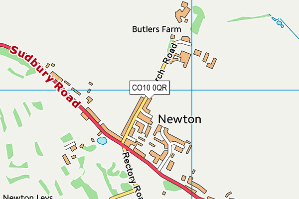 CO10 0QR map - OS VectorMap District (Ordnance Survey)