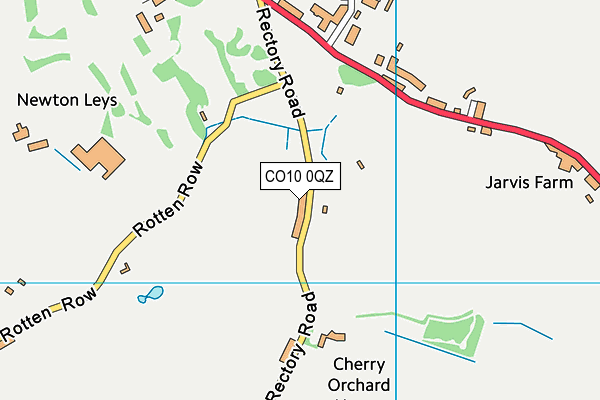 CO10 0QZ map - OS VectorMap District (Ordnance Survey)