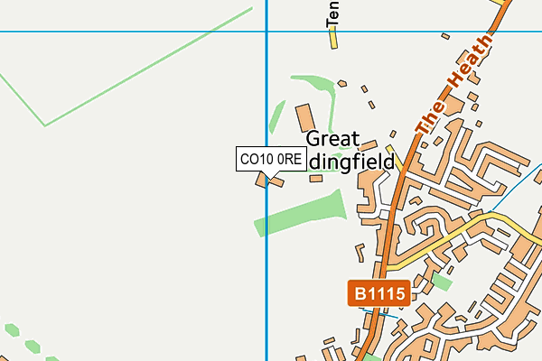 CO10 0RE map - OS VectorMap District (Ordnance Survey)