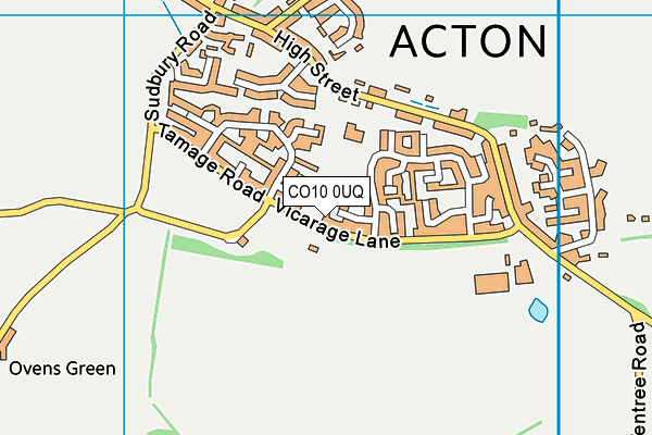 CO10 0UQ map - OS VectorMap District (Ordnance Survey) CO10 0UQ map - OS VectorMap District (Ordnance Survey)