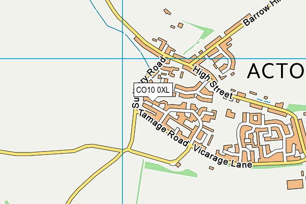 CO10 0XL map - OS VectorMap District (Ordnance Survey) CO10 0XL map - OS VectorMap District (Ordnance Survey)