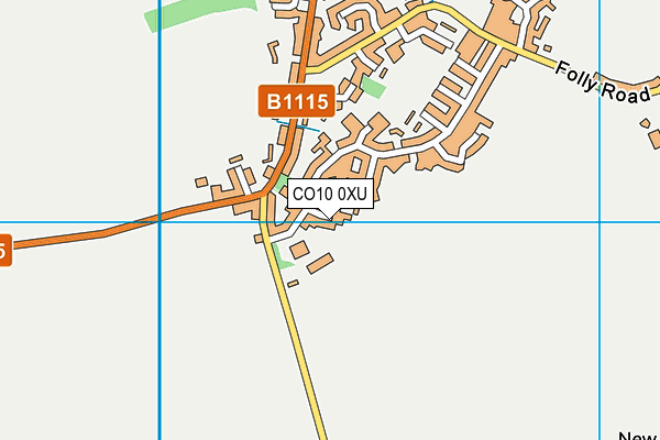 CO10 0XU map - OS VectorMap District (Ordnance Survey) CO10 0XU map - OS VectorMap District (Ordnance Survey)