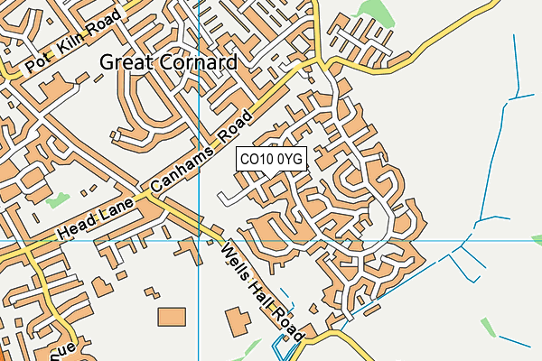 CO10 0YG map - OS VectorMap District (Ordnance Survey) CO10 0YG map - OS VectorMap District (Ordnance Survey)