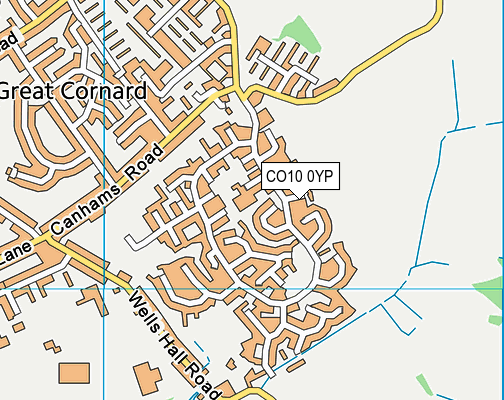 CO10 0YP map - OS VectorMap District (Ordnance Survey) CO10 0YP map - OS VectorMap District (Ordnance Survey)