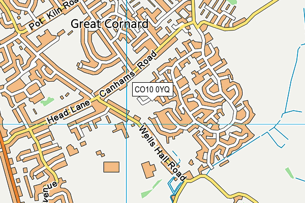 CO10 0YQ map - OS VectorMap District (Ordnance Survey) CO10 0YQ map - OS VectorMap District (Ordnance Survey)