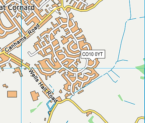 CO10 0YT map - OS VectorMap District (Ordnance Survey) CO10 0YT map - OS VectorMap District (Ordnance Survey)