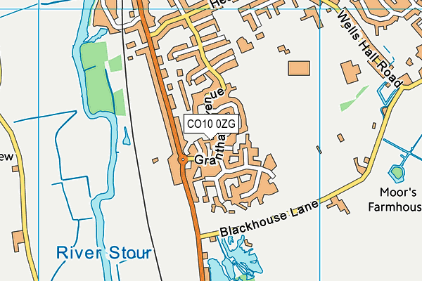 CO10 0ZG map - OS VectorMap District (Ordnance Survey) CO10 0ZG map - OS VectorMap District (Ordnance Survey)