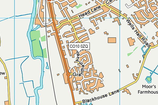 CO10 0ZQ map - OS VectorMap District (Ordnance Survey) CO10 0ZQ map - OS VectorMap District (Ordnance Survey)