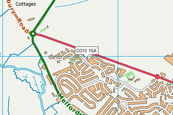 CO10 1GA map - OS VectorMap District (Ordnance Survey) CO10 1GA map - OS VectorMap District (Ordnance Survey)