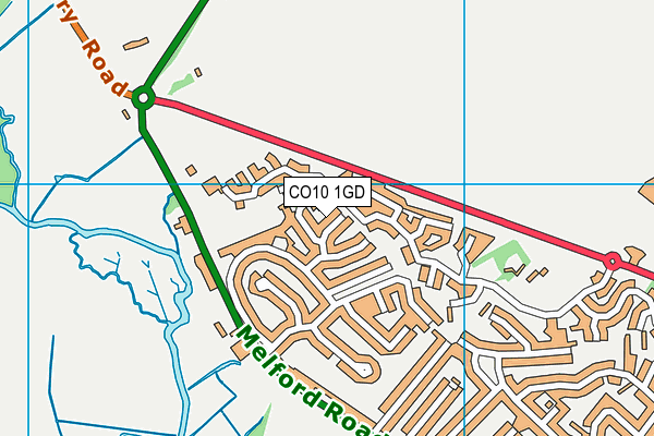 CO10 1GD map - OS VectorMap District (Ordnance Survey) CO10 1GD map - OS VectorMap District (Ordnance Survey)