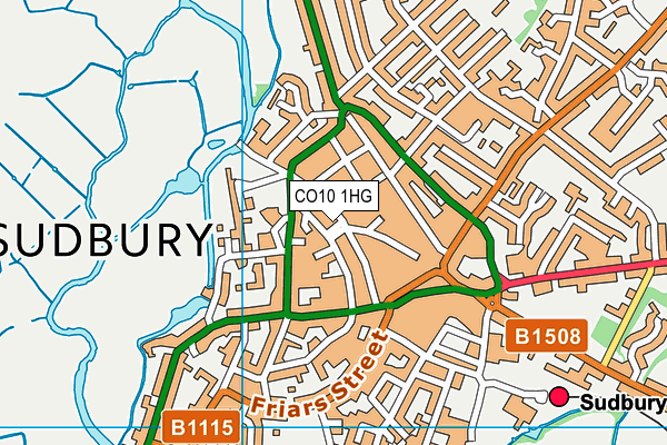 CO10 1HG map - OS VectorMap District (Ordnance Survey) CO10 1HG map - OS VectorMap District (Ordnance Survey)