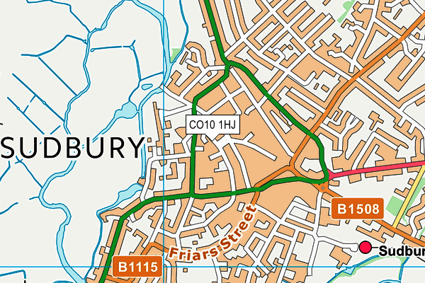 CO10 1HJ map - OS VectorMap District (Ordnance Survey)