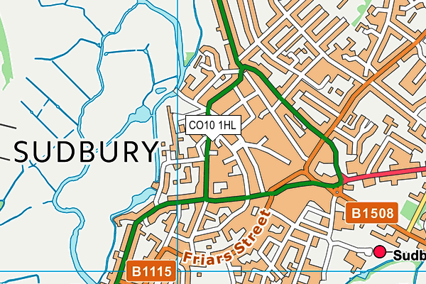 CO10 1HL map - OS VectorMap District (Ordnance Survey)