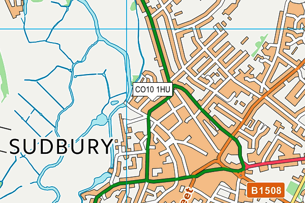 CO10 1HU map - OS VectorMap District (Ordnance Survey)