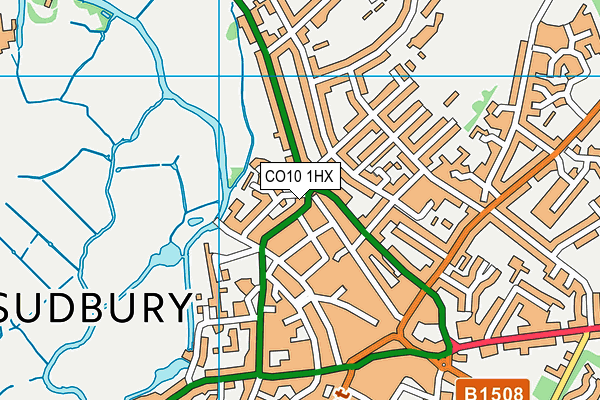 CO10 1HX map - OS VectorMap District (Ordnance Survey) CO10 1HX map - OS VectorMap District (Ordnance Survey)