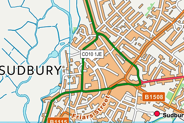 CO10 1JE map - OS VectorMap District (Ordnance Survey) CO10 1JE map - OS VectorMap District (Ordnance Survey)