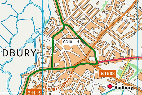 CO10 1JH map - OS VectorMap District (Ordnance Survey)