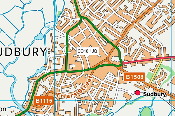 CO10 1JQ map - OS VectorMap District (Ordnance Survey) CO10 1JQ map - OS VectorMap District (Ordnance Survey)