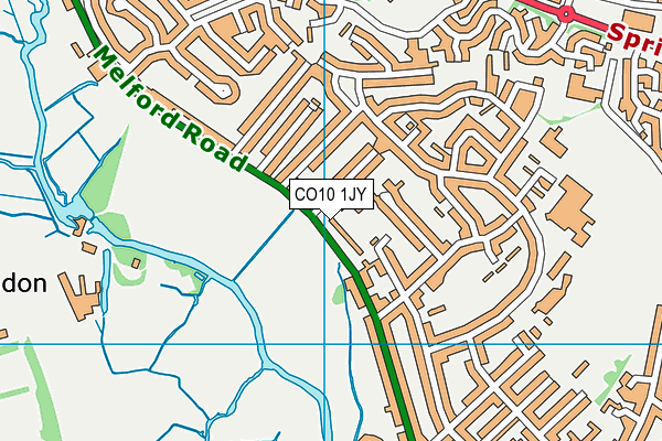 CO10 1JY map - OS VectorMap District (Ordnance Survey)