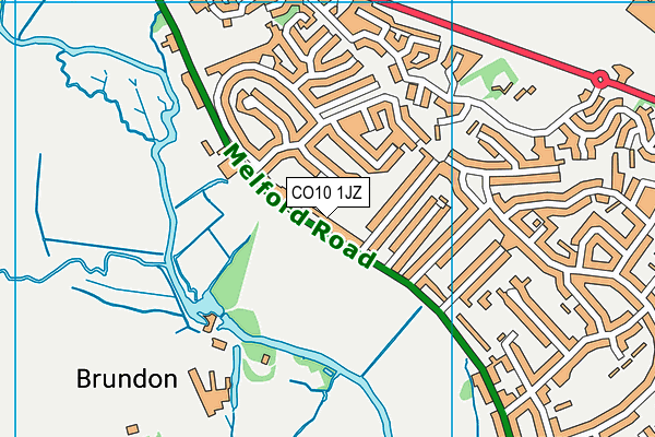 CO10 1JZ map - OS VectorMap District (Ordnance Survey)