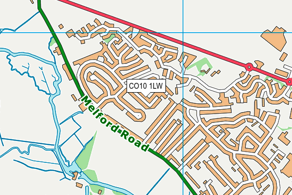 CO10 1LW map - OS VectorMap District (Ordnance Survey)