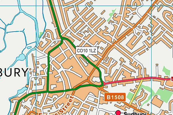 CO10 1LZ map - OS VectorMap District (Ordnance Survey)